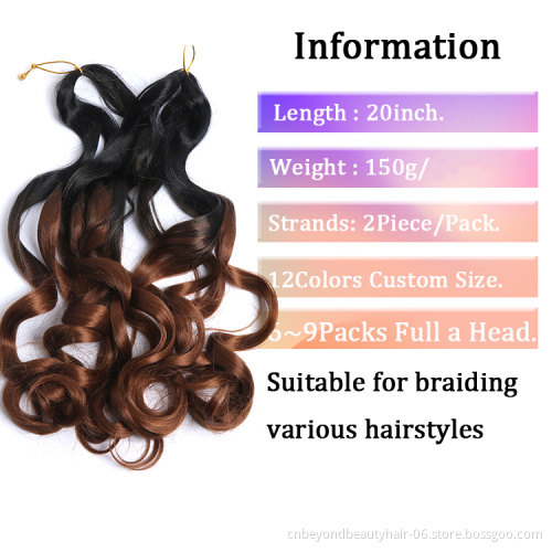 Long Wave 22inch Sea Body Jumbo Braiding Synthetic Hair Extension Style for Black Women